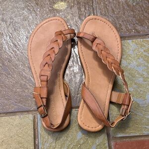 Rampage Women's Brown Braided Sandals